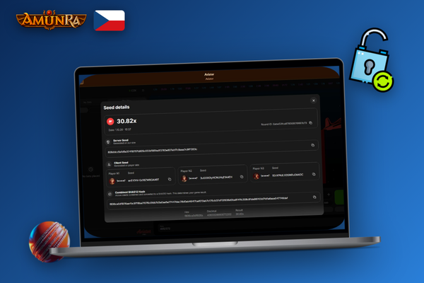 Demo režim Aviator v AmunRa Casino na notebooku s přepínačem hry