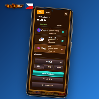 Bankovní převod jako metoda vkladu v AmunRa Casino pro vyšší částky