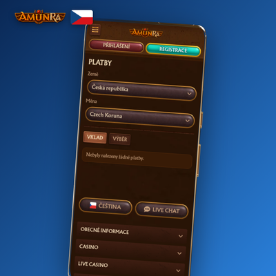 E-peněženky Skrill a Neteller pro rychlou výplatu v AmunRa Casino