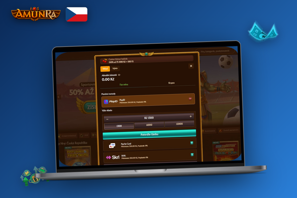 Hráč nahrává občanský průkaz pro KYC ověření výběru v AmunRa Casino