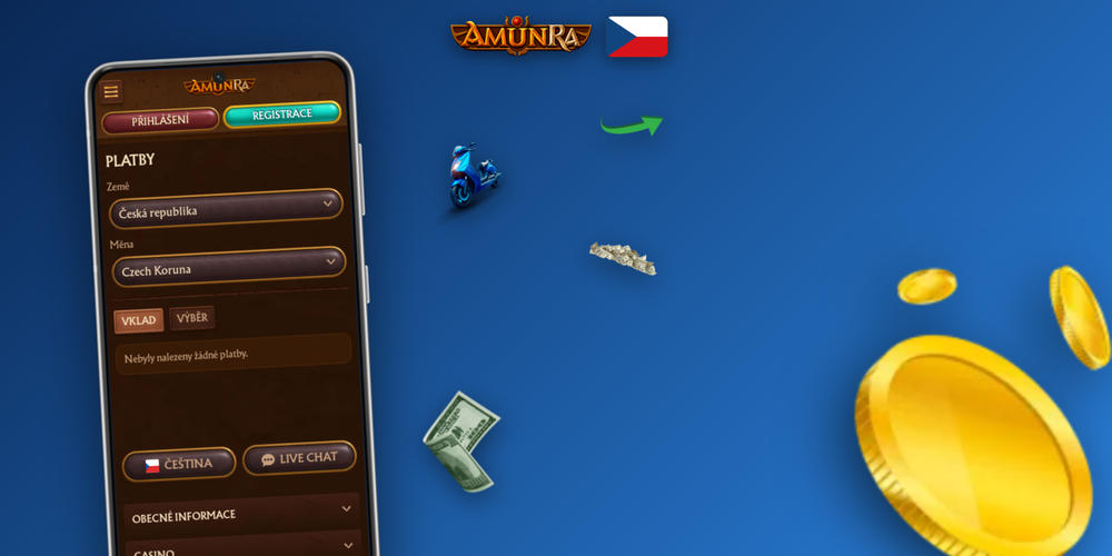 Všechny metody vkladu v AmunRa Casino: karty, e-peněženky i kryptoměny
