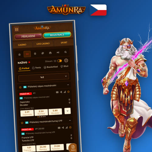 AmunRa Casino app na mobilním telefonu s domovskou obrazovkou a egyptským motivem