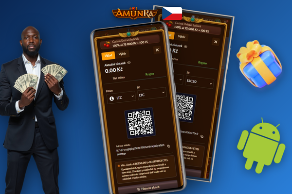 Potvrzení žádosti o výběr v AmunRa Casino na mobilním telefonu po splnění wageringu